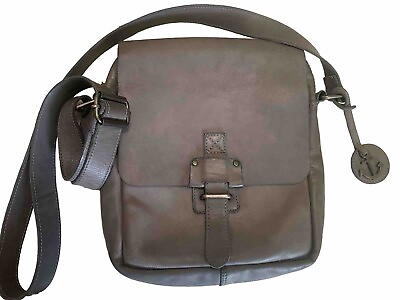 #ad Harbour 2nd Marlies Flap Crossbody Soft Leather Grey $29.99