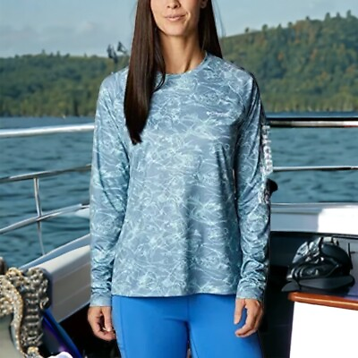 #ad Columbia Womens Fishing Super Tidal Tee Long Sleeve Size Medium Brand New $31.99