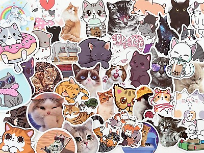 #ad 50 pcs CATS stickers Kitten animals Cute cats FREE Shipping* $5.49