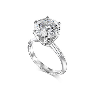 #ad Diamond Engagement Ring VS1 F 4 Carat Lab created 14k White Gold IGI Best Price $2940.00