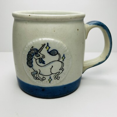 #ad Vintage Otagiri 3D Unicorn Medallion Coffee Mug With Label Japan Fantasy K $8.00