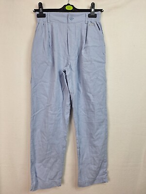 #ad US Polo Assn Ladies Size XS 8 Linen Blend Light Blue Trousers Pants Bottom GBP 15.00