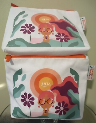 #ad 2 X Ulta Beauty pouches Makeup bags Cosmetic bag pouch. FREE SHIPPING $14.95