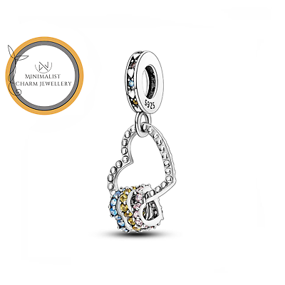 #ad Full Of Heart Dangle Charm Heart Pendant Charm Women Gift Charm Silver Charm $30.99