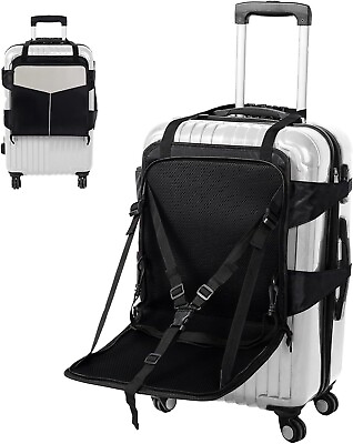 #ad Kids Travel Seat Ride on Suitcase for Kids Portable Foldable Luggage Seat black $33.29