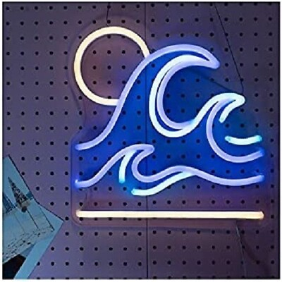 #ad 32quot;x31.9quot; Moody Waves Flex LED Neon Sign Light Party Gift Window Bright Décor $255.60