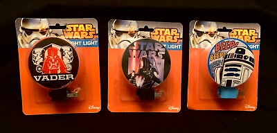 #ad disney star wars darth vader R2 D2 Troopers led night light Collectable Lucas C $18.99