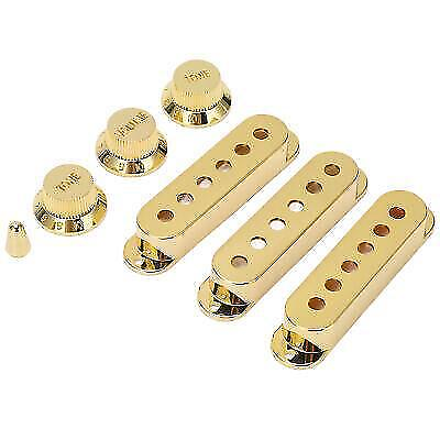 #ad 3Pcs Golden Guitar Pickup Cover Knobs 6 Hole Set Switches Tips Sets $10.82