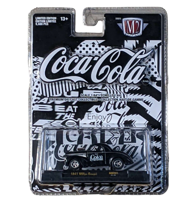 #ad M2 Machines 1:64 Coca Cola 1941 Black Willys Coupe Diecast Model NMD01 21 10 $19.88