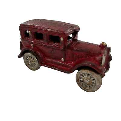 #ad Red Car Die Cast Iron Car Vintage Reproduction 6 Inches $25.00