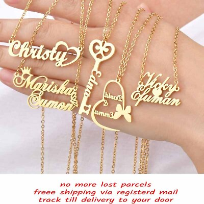 #ad Customized Necklace Name Personalized Jewelry Chain Pendant Stainless Steel Gift $14.97