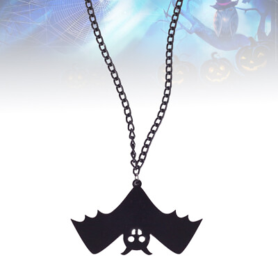 #ad Halloween Drop Pendant Acrylic Earring and Bat Chain Earrings Necklace $9.39