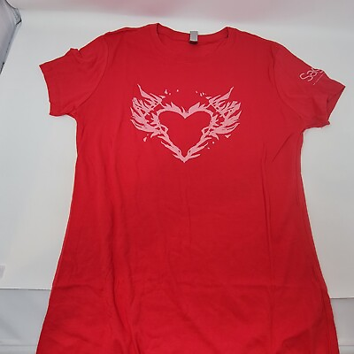 #ad Skybound Saga Burning Heart Women#x27;s Size XL Extra Large Red Shirt NWOT $9.54