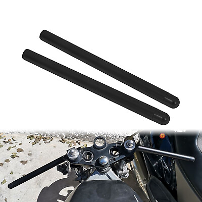 #ad Universal Motorcycle 7 8quot; 22mm Black CNC Adjustable Handle Bar Clip On Ons Fork $15.59