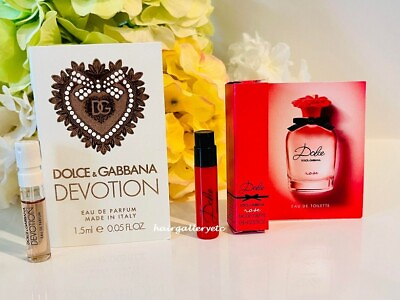 #ad #ad 2 DOLCEamp;GABBANA Dolce Rose EDT Damp;G Devotion EDP Perfume Samples .08 ml Fresh $9.99