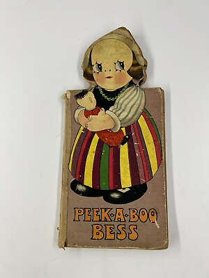 #ad Peek a Boo Bess Dutch girl 1927 novelty shaped children#x27;s book early autos taxi $77.00