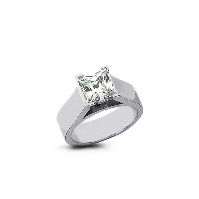 #ad 3.16ct G VS1 Princess Natural Diamond 14K Gold Solitaire Engagement Ring $20812.98