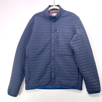 #ad Relwen Jacket Men Medium Blue Windzip Quilted Insulated Outdoor Active Travel $149.00
