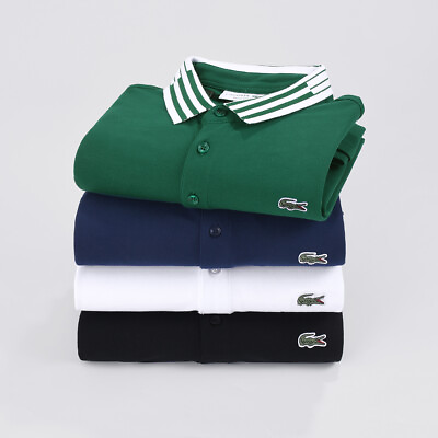 #ad Men#x27;s Lacoste Polo T Shirt Regular Fit Short Sleeves 100% Cotton $38.99