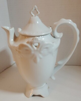 #ad White 18oz Porcelain China Tea Pot Victorian Style Kaldun amp; Bogle A 4 $30.00