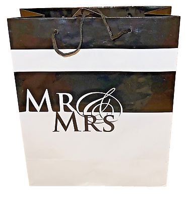 #ad Mr amp; Mrs Wedding Gift Bags 12 Pack White Black ORIENTAL TRADING CO. Medium NEW $18.99