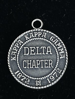 #ad Vtg Kappa Kappa Gamma Charm Pendant Sterling Rare DELTA CHAPTER 1972 Sorority $29.95