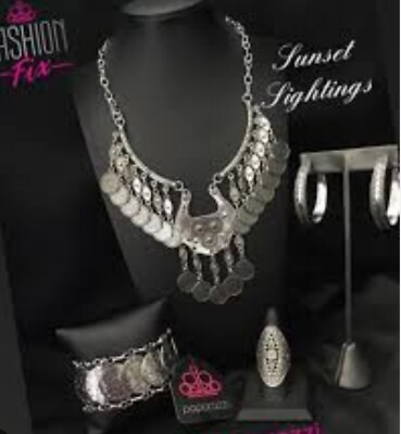 #ad Jewelry Set Silver Paparazzi Fashion Fix Sunset Sightings $20.00