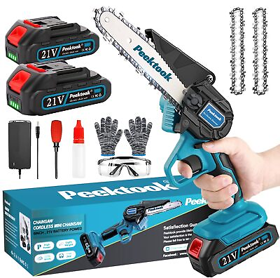 #ad Mini Chainsaw Cordless 6Inch Peektook Chain Saw Electric Chainsaw Battery Ch... $71.64