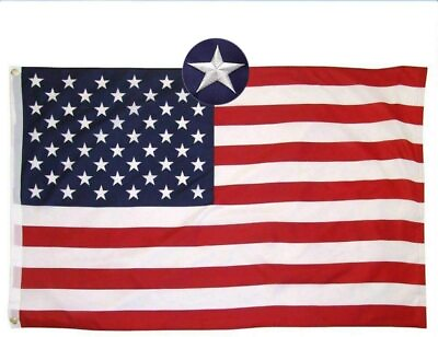 #ad 3x5ft American US Flag Brass Grommet Embroidered sewn Stripes Fade UV resistant $13.99