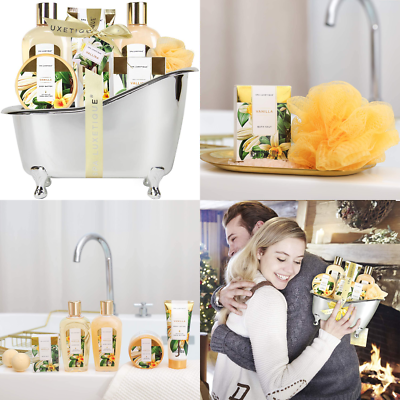 #ad SPA Gift Set for Women Girlfriend Mom LUXURY Bath Basket Vanilla Scent Relax NEW $43.73
