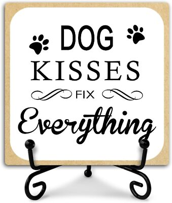 #ad Dog Home Decor Sign With Iron Support Dog Gifts for Dog Mom Dad Puppy Lover Pet $15.97