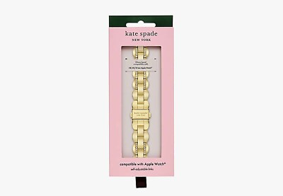 #ad NEW Kate Spade Gold Pavé Scallop Link Bracelet Band 38 40 41 mm for Apple Watch $84.99