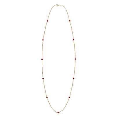 #ad ANGARA Round Ruby Station Necklace for Women in 14K Solid Gold 18quot; Chain $1451.12