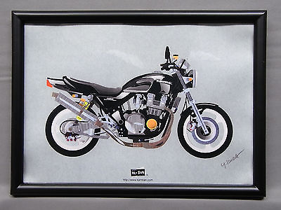 #ad illustration KAWASAKI ZEPHYR1100 illustration with frame Japan ZEPHYR $39.99