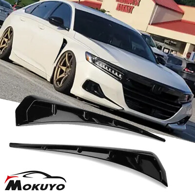 #ad Glossy Black Soft TPU Side Fender Vents Air Wing Cover Trim Car Accessories $21.99