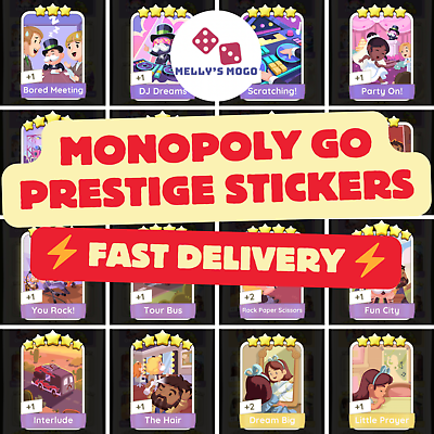 #ad Monopoly GO Prestige Stickers Set 22 26 Fast Delivery $8.99