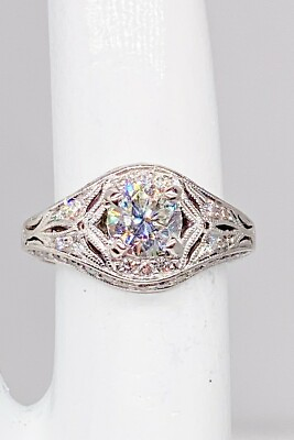 #ad Designer $9000 2ct EGL SI1 H Round Brilliant Diamond Platinum Wedding Band Ring $2685.00