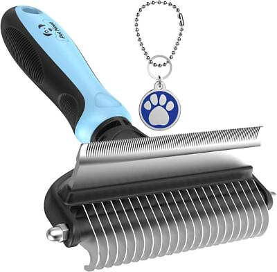 #ad Dog Grooming Brush for Shedding 2 in 1 Deshedding Tool and Undercoat Rake for $19.99