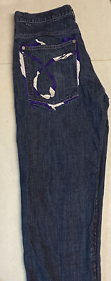 #ad 90s Vintage Ubug Embroidered Pocket Loose Fit Straight Leg Jeans 38 X 32 Skater $29.99