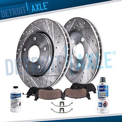 #ad 320mm Front Drilled Rotors Brake Pads for Audi A4 A5 A6 A7 Quattro AllRoad Q5 $126.74