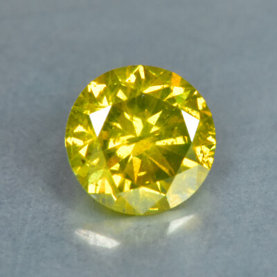 #ad 0.24Ct Brilliant Round Cut Golden Yellow Diamond Fancy Loose Diamond $72.99