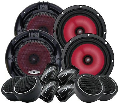#ad 4x SoundXtreme 1000W 6.5 Inch 2Way Car Audio Component Speaker 6 1 2in 2000w set $77.99