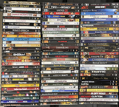 #ad Lot of 100 Drama Movies Used Previewed DVD Specific Titles Listed $62.99