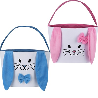 #ad #ad Easter Basket Bags Easter Eggs Gift Baskets for Kids BunnyTote Bag Easter Gifts $12.67