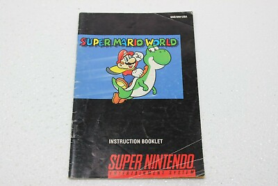 #ad MARIO WORLD MANUAL Super Nintendo Booklet Instructions $7.00