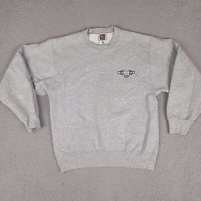 #ad Vintage Michigan Wolverines Sweatshirt Mens Medium Gray Super Cotton Crew Neck $24.95