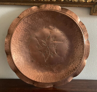 #ad Gorgeous Vintage ‘weeda Tasmania’ Solid Copper Trinket Plate AU $79.00