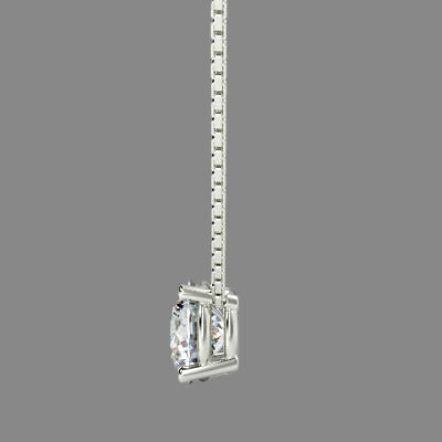 #ad 1 1 4 CT Amazing Diamond Pendant Round Cut 14KT White Gold Necklace Chain $2148.80