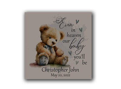 #ad Loss Of A Infant Baby Boy Bereavement Gift quot;Even In Heaven Our Baby You#x27;ll Bequot; $39.99