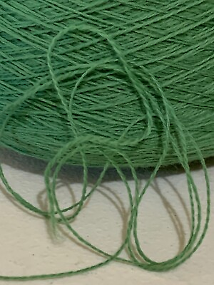 #ad Beautiful Spool Peruvian PURE Wool Yarn 2lb 3oz 1000gr Emerald Green 6020 $15.75